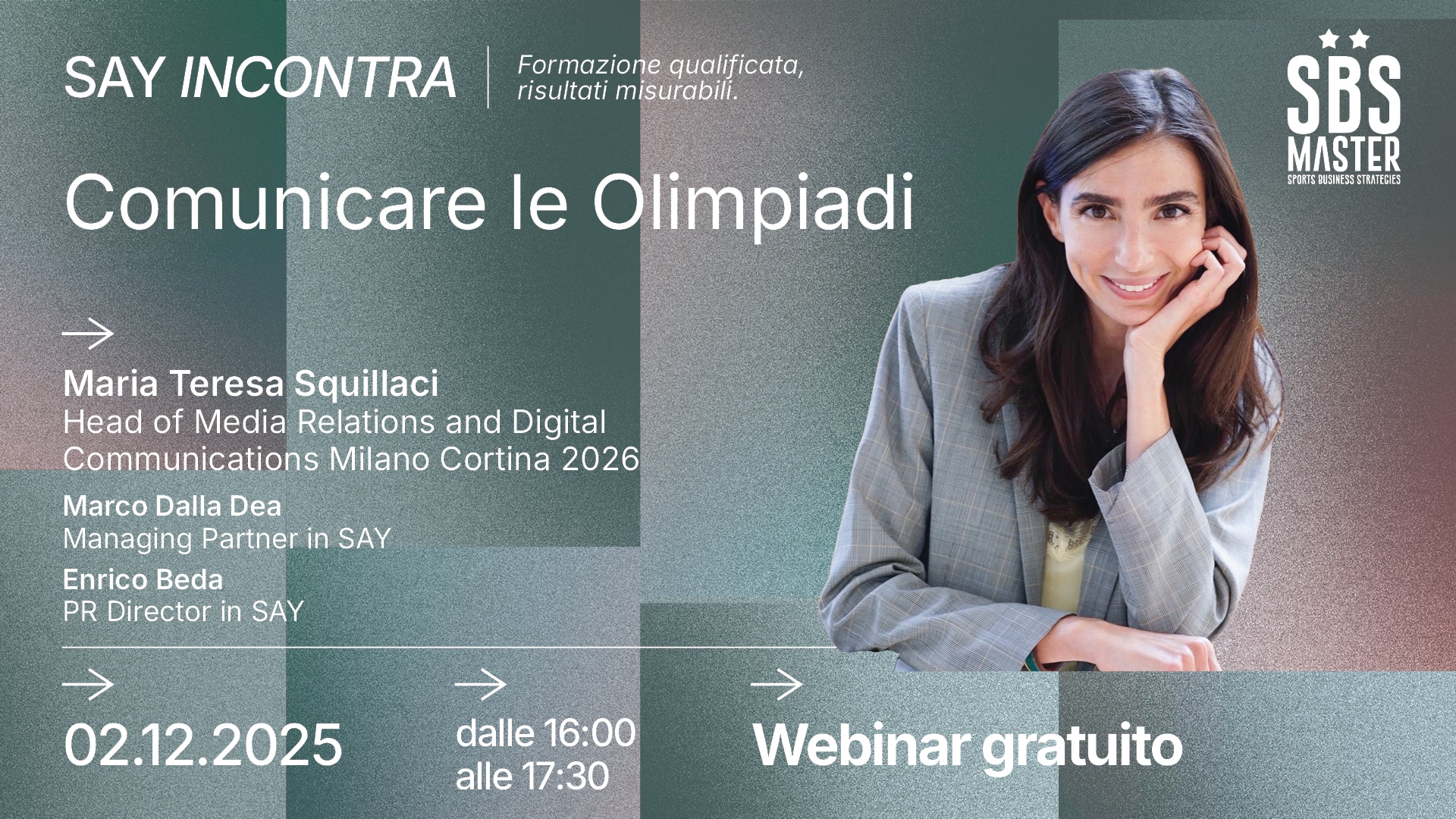 Comunicare le Olimpiadi webinar SAY e Master SBS
