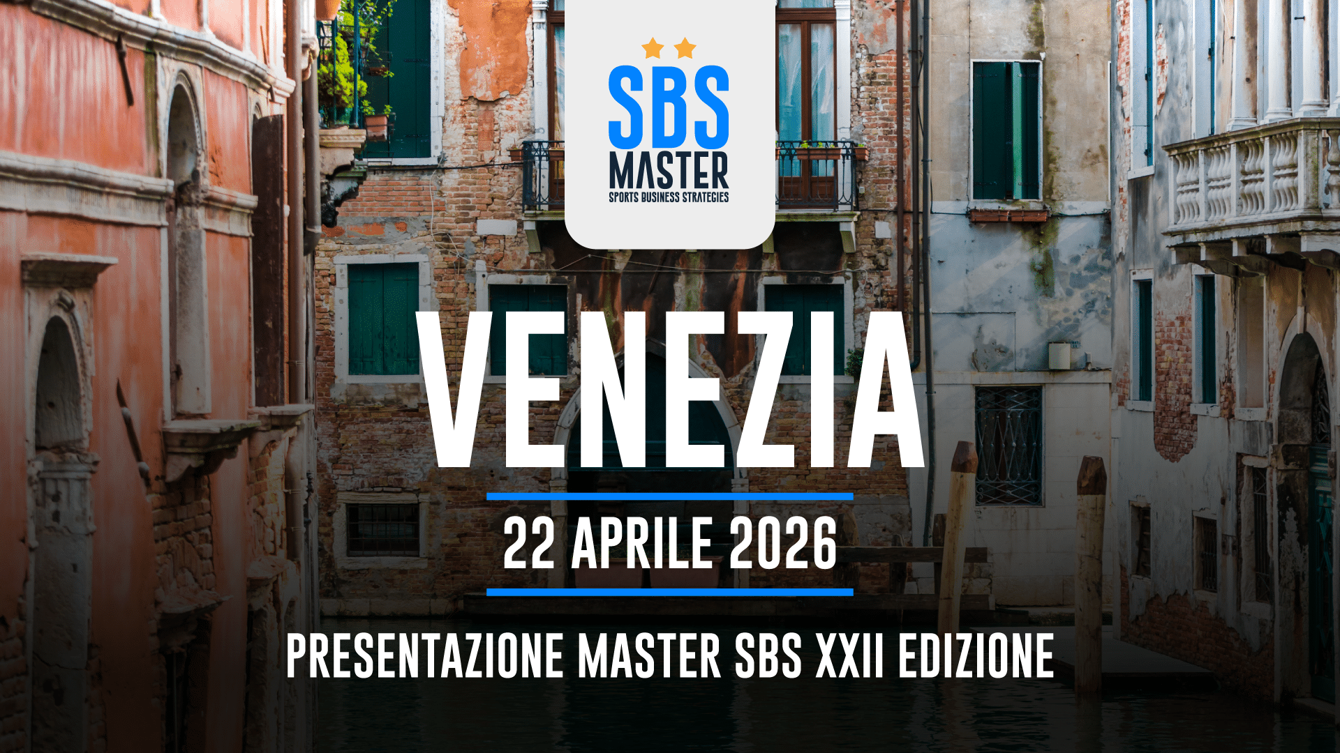 Presentazione Master SBS 22 Aprile 2026 - Venezia